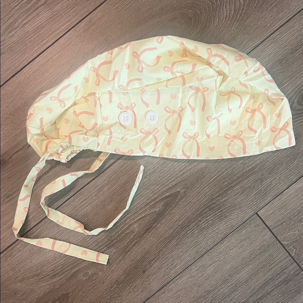 Bows + Satin Lined Scrub Cap 🎀